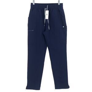 Figs Cargo Scrub Pants Yola Women's S Navy Blue Stretch High Rise Elastic Waist